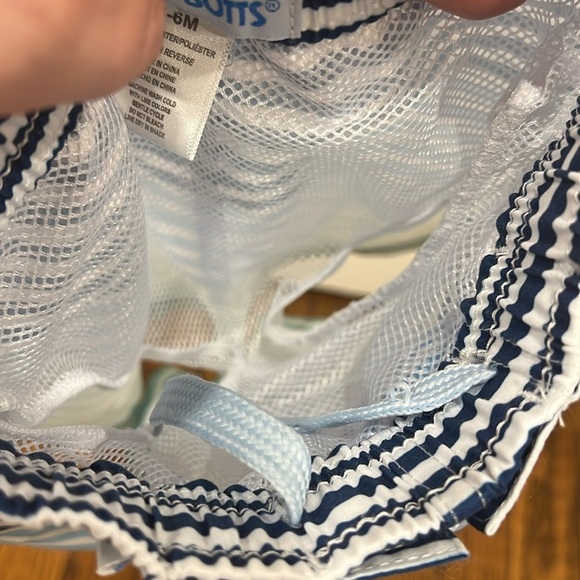 BUNDLE (2) RuggedButts Swim Trunks Colorblock Striped Baby Boy Size 3-6 Months - Picture 9 of 10